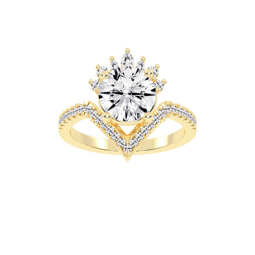 Cervaluxe Crown Style Lab Diamond Ring