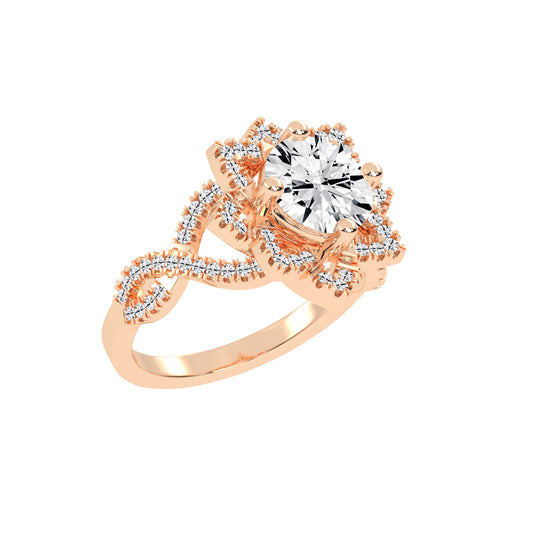 Viralora Criss Cross Lab Diamond Ring