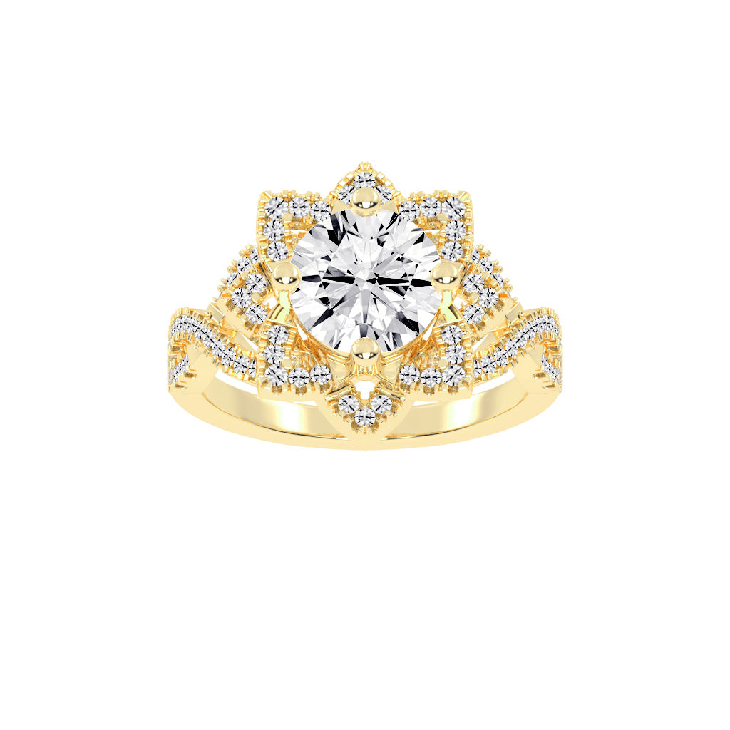 Viralora Criss Cross Lab Diamond Ring
