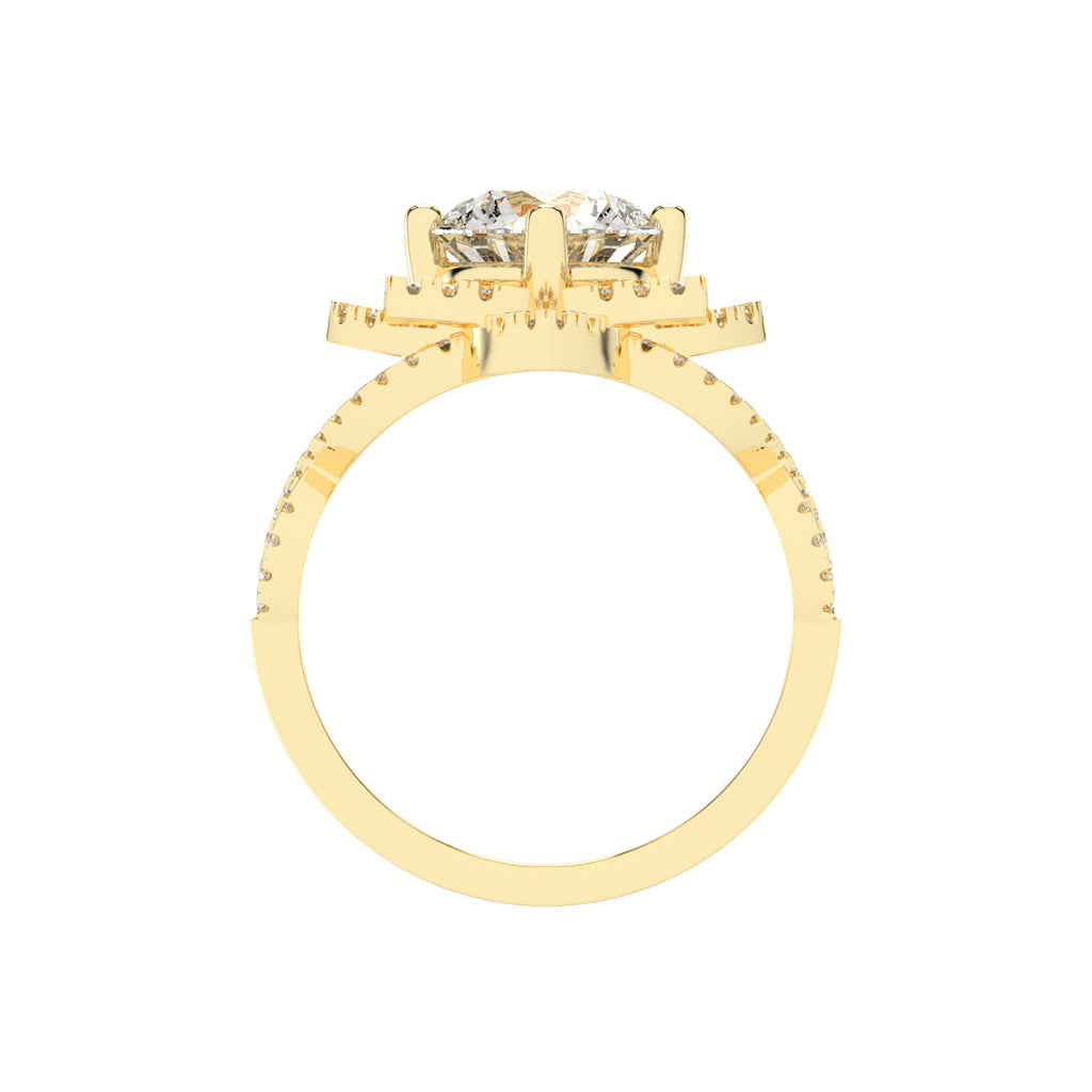 Viralora Criss Cross Lab Diamond Ring