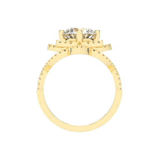 Viralora Criss Cross Lab Diamond Ring