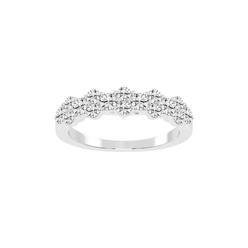 Bravia Six Prong Round Cut Eternity Lab Diamond Ring