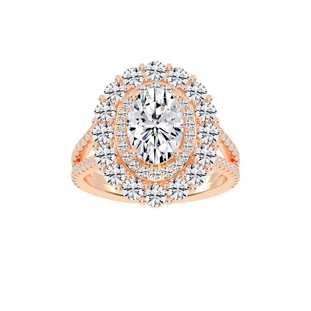 Elixara Round  Oval Cut Daimond Ring