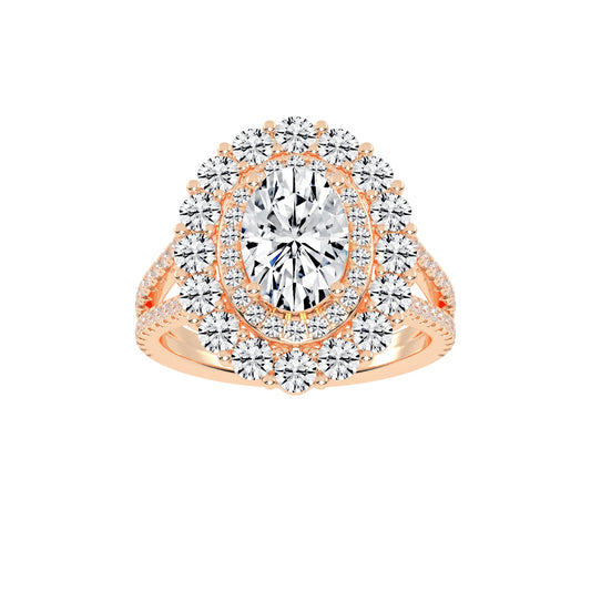 Elixara Round  Oval Cut Daimond Ring
