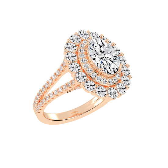 Elixara Round  Oval Cut Daimond Ring