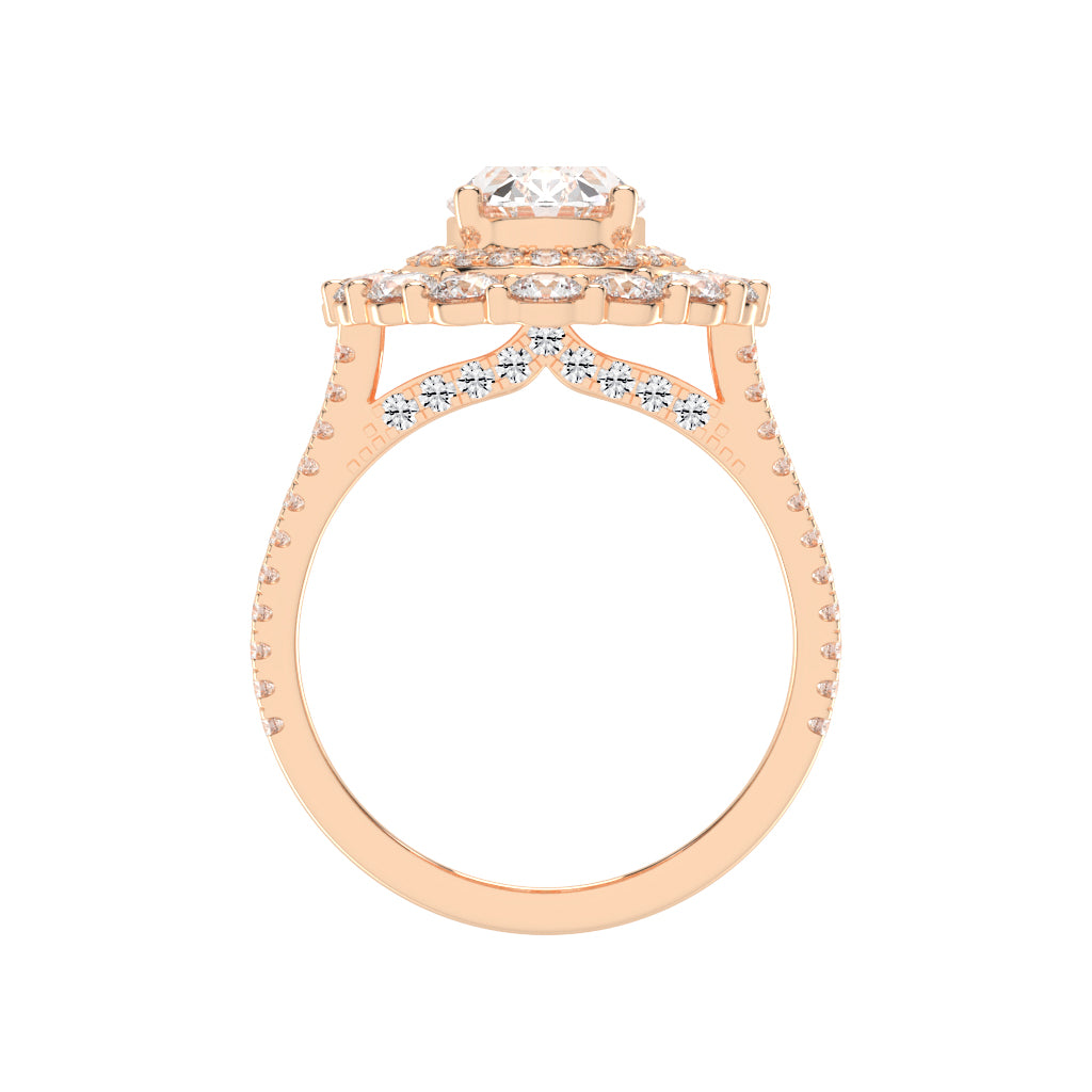 Elixara Round  Oval Cut Daimond Ring