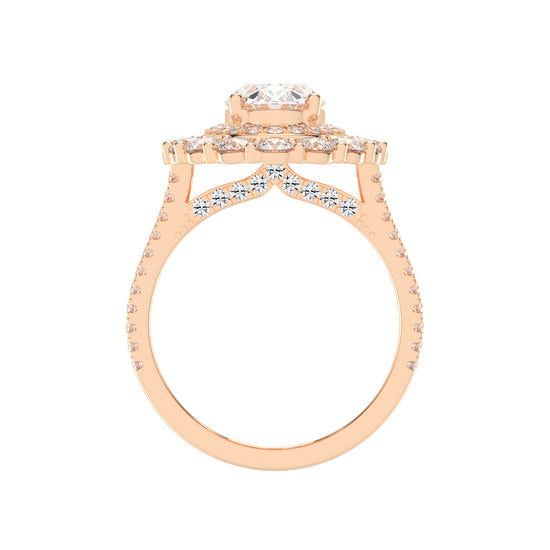 Elixara Round  Oval Cut Daimond Ring