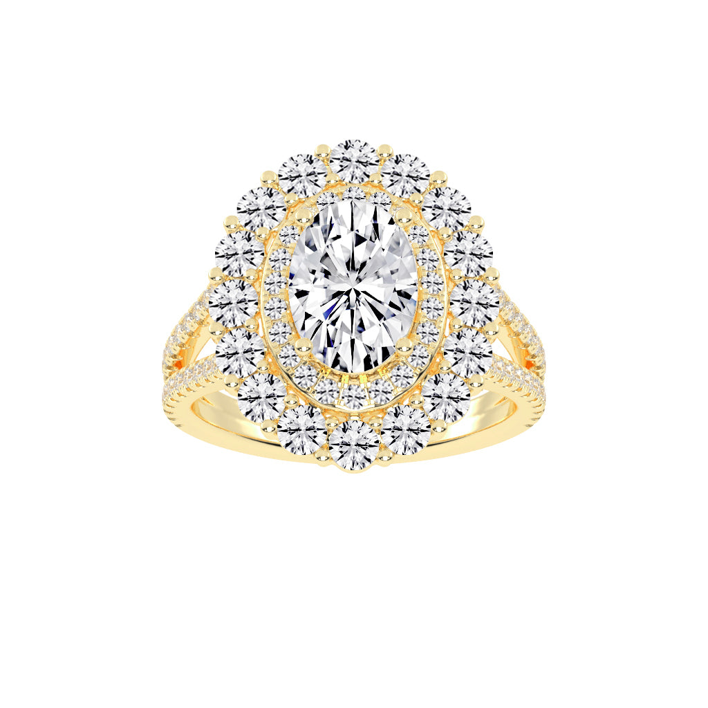 Elixara Round  Oval Cut Daimond Ring