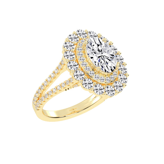 Elixara Round  Oval Cut Daimond Ring