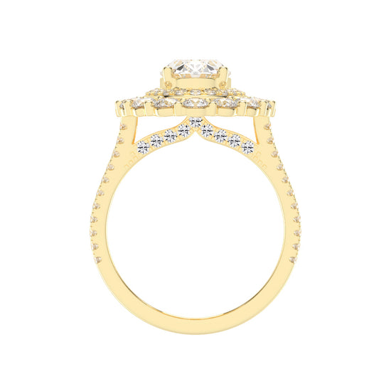 Elixara Round  Oval Cut Daimond Ring