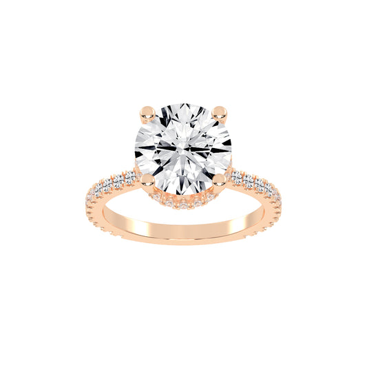 Harmonis Round Cut Engagement Lab Diamond Ring