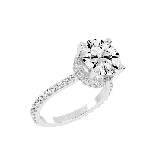 Harmonis Round Cut Engagement Lab Diamond Ring