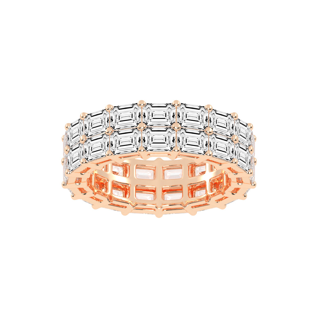 MultiRow Emerald Cut Eternity Band