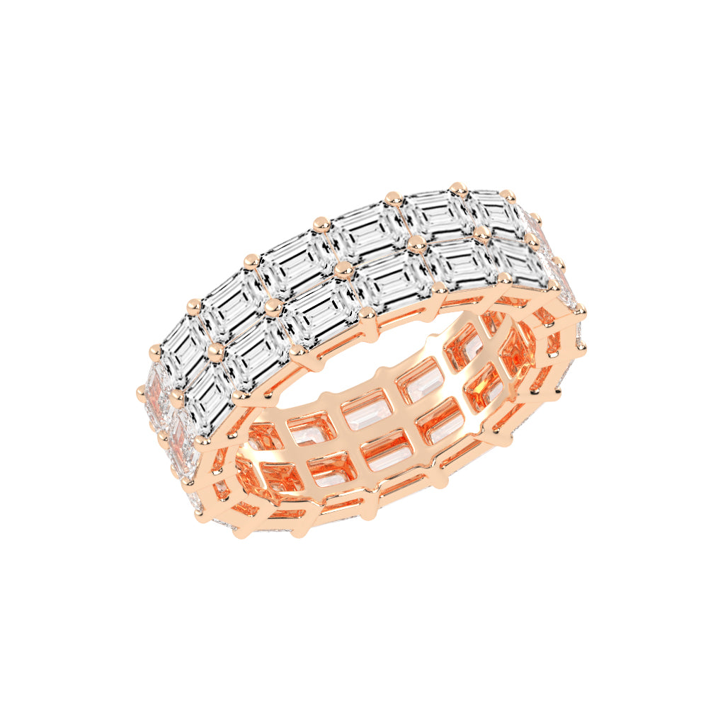 MultiRow Emerald Cut Eternity Band