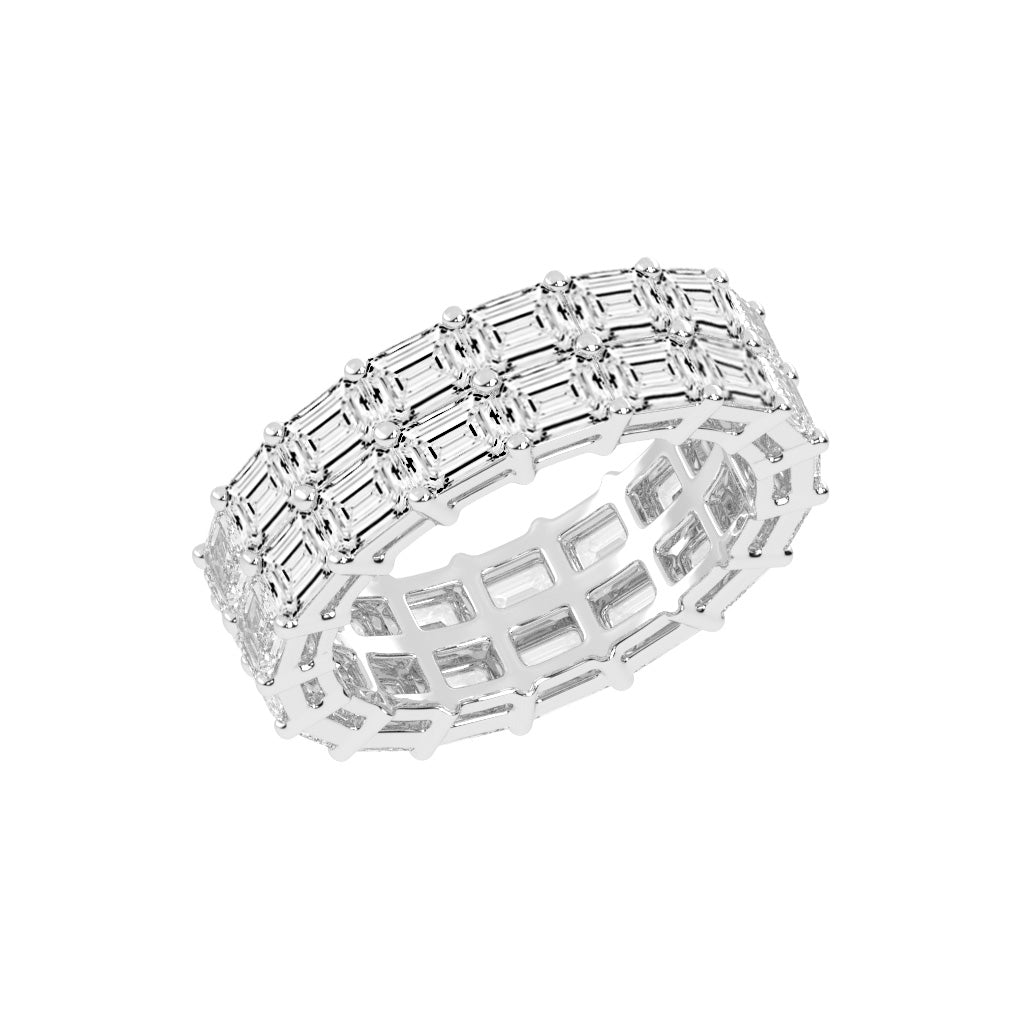 MultiRow Emerald Cut Eternity Band