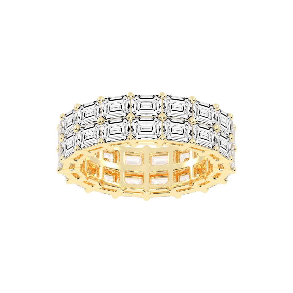MultiRow Emerald Cut Eternity Band