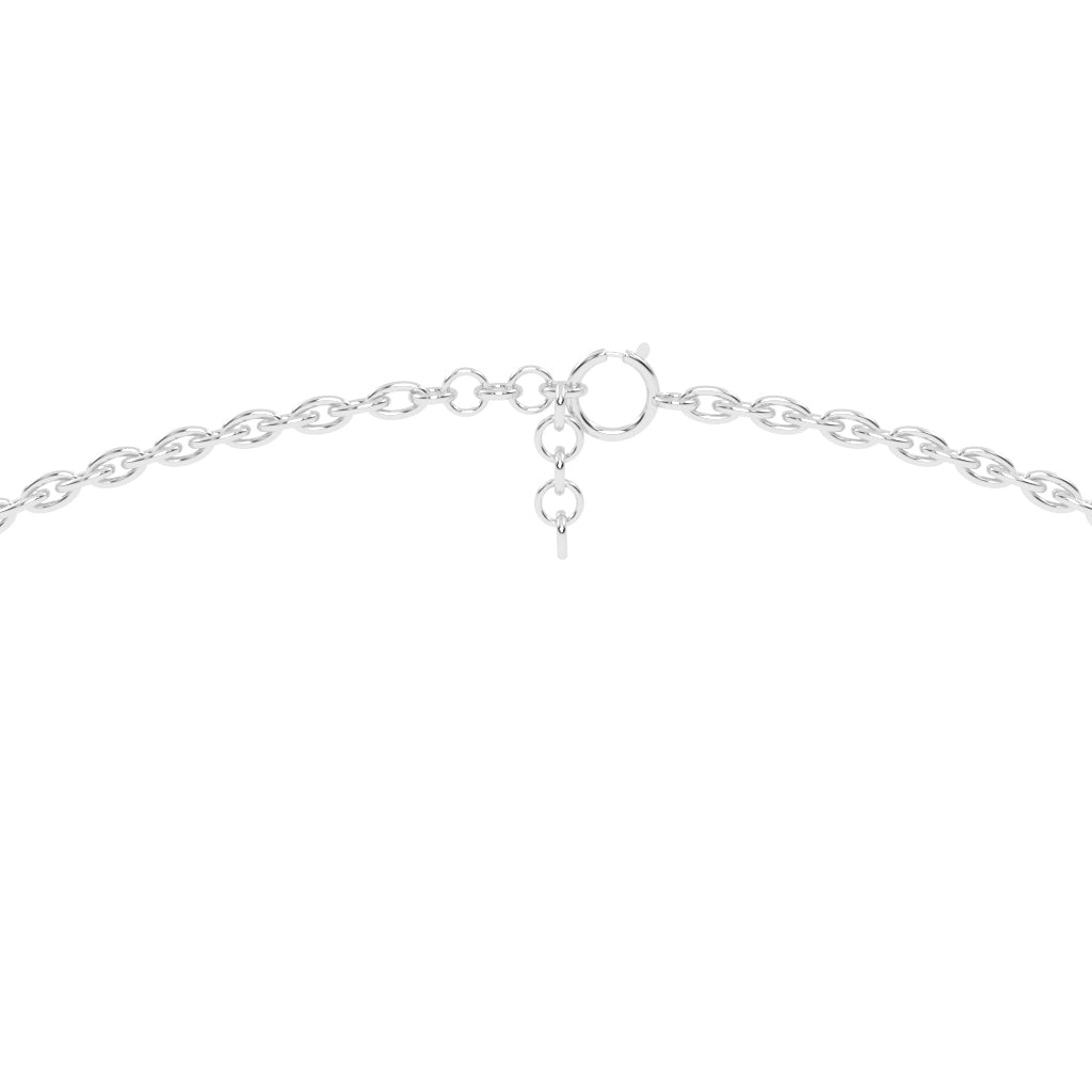 Cleo XShape Round Cut Delicate Lab Diamond Pendant