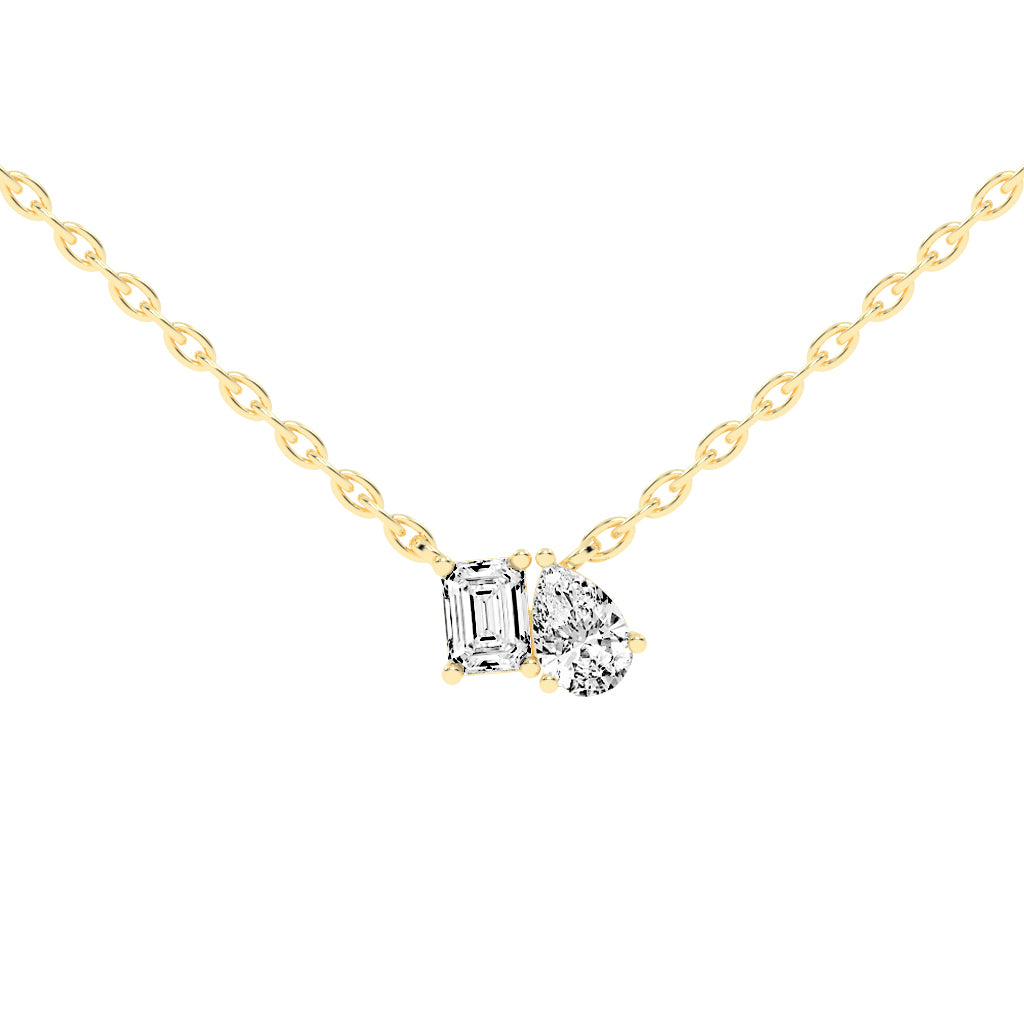 Yara Friendly Pear Cut Fancy Lab Diamond Pendant