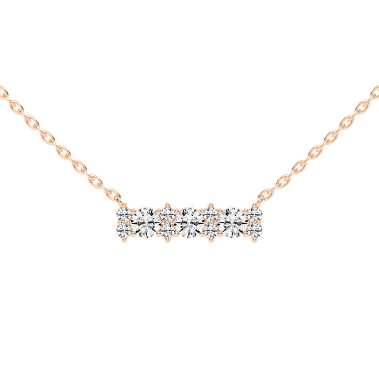 Kendra 2Ct Round Cut Fancy Lab Diamond Pendant