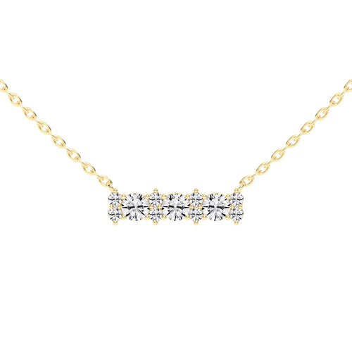 Kendra 2Ct Round Cut Fancy Lab Diamond Pendant