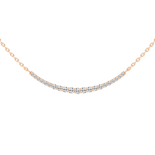 Kyria Shared Setting Round Cut Fancy Lab Diamond Pendant