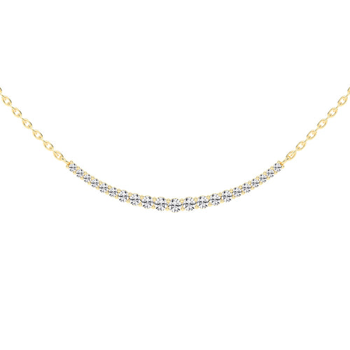 Kyria Shared Setting Round Cut Fancy Lab Diamond Pendant