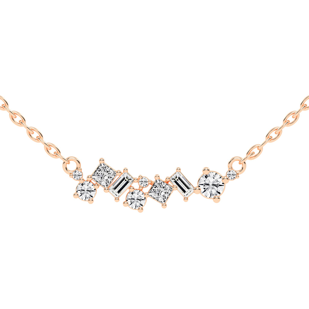 Nerina Baguette Cut Fancy Lab Diamond Pendant
