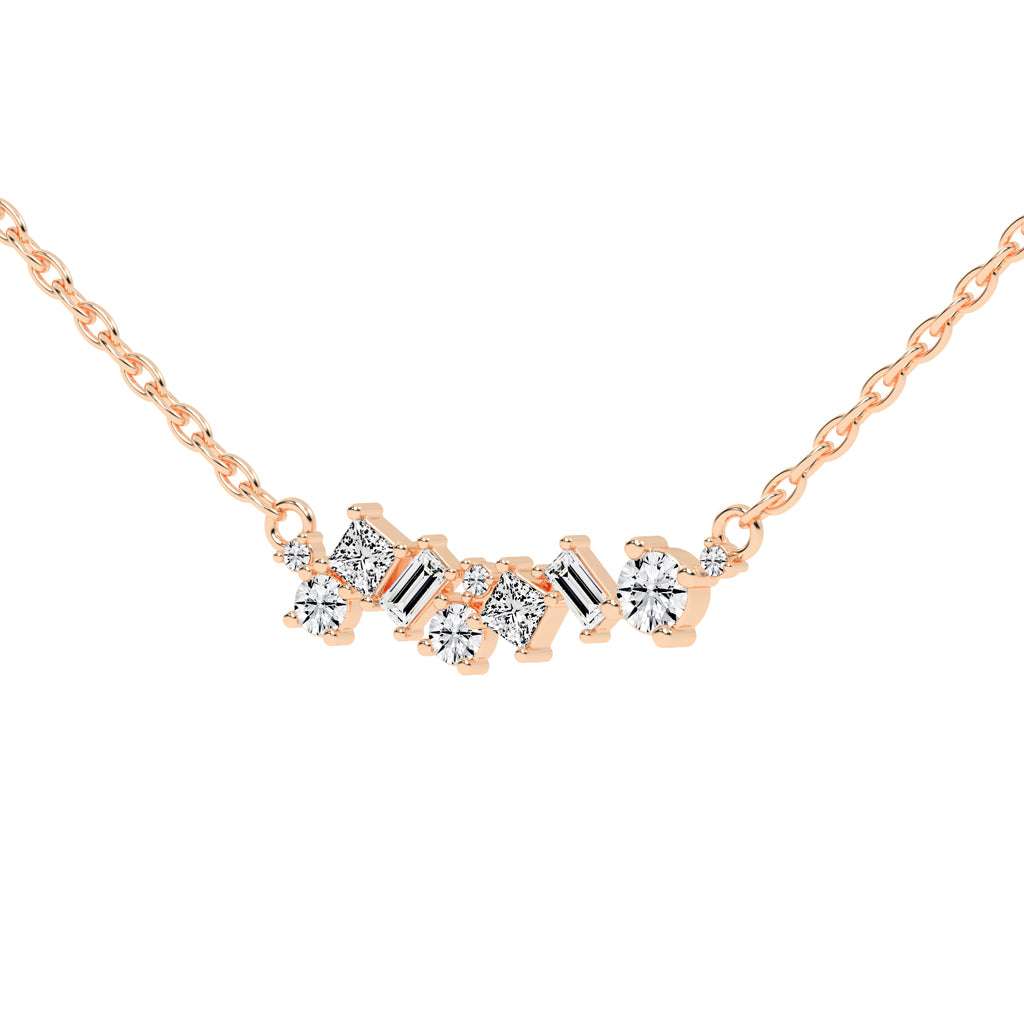 Nerina Baguette Cut Fancy Lab Diamond Pendant