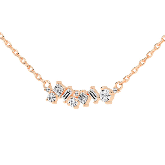 Nerina Baguette Cut Fancy Lab Diamond Pendant