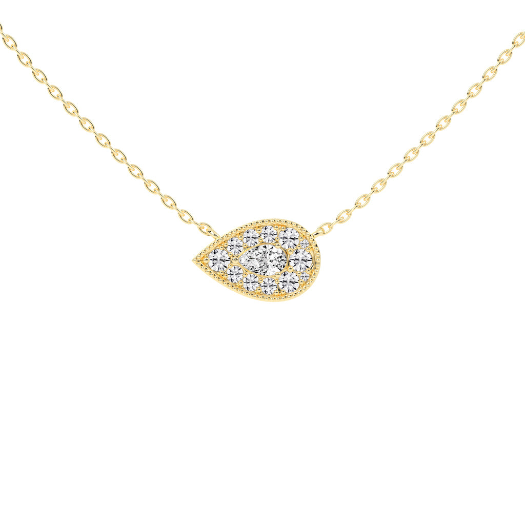 2.5Ct Round Shape,Yellow Gold,Halo Pendants