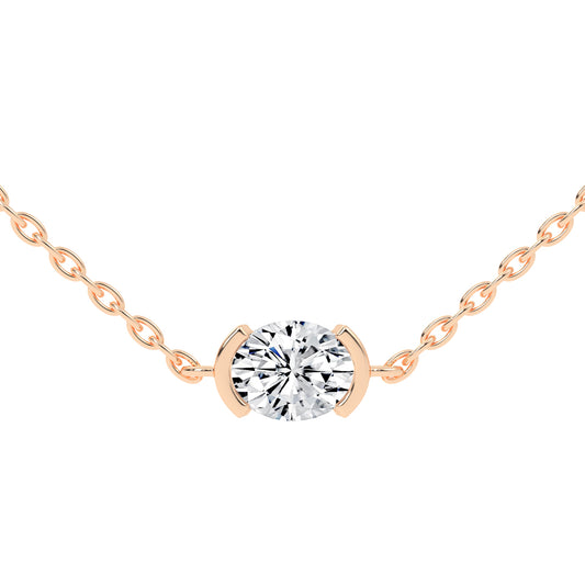 2Ct Oval Shape,Gold,Solitaire Pendants