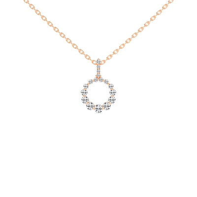 Wrenna 1.25Ct Open Circle Round Cut Famcy Lab Diamond Pendant