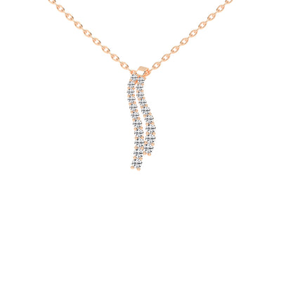 Xara Long Anchor Round Cut Delicate Lab Diamond Pendant