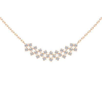 Evelyn 1.75Ct Three Layer Round Cut Fancy Lab Diamond Pendant