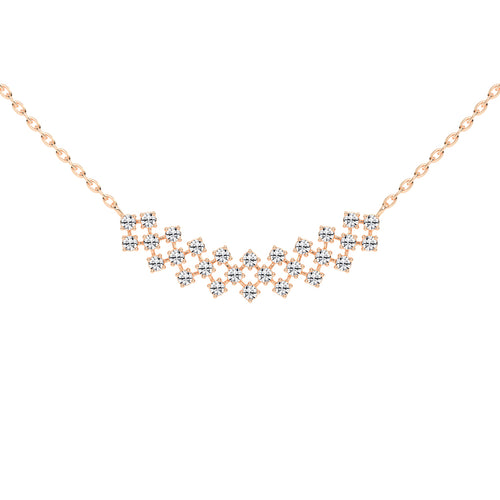 Evelyn 1.75Ct Three Layer Round Cut Fancy Lab Diamond Pendant