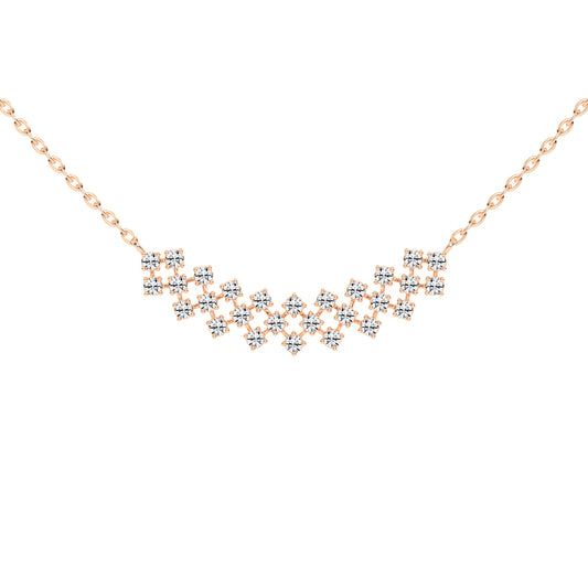 Evelyn 1.75Ct Three Layer Round Cut Fancy Lab Diamond Pendant