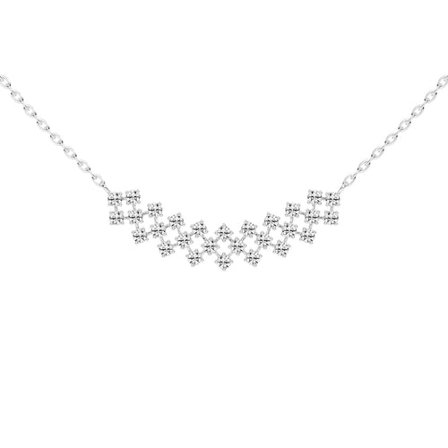 Evelyn 1.75Ct Three Layer Round Cut Fancy Lab Diamond Pendant