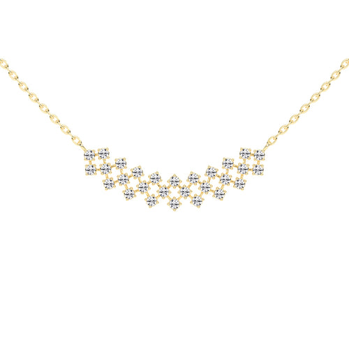 Evelyn 1.75Ct Three Layer Round Cut Fancy Lab Diamond Pendant
