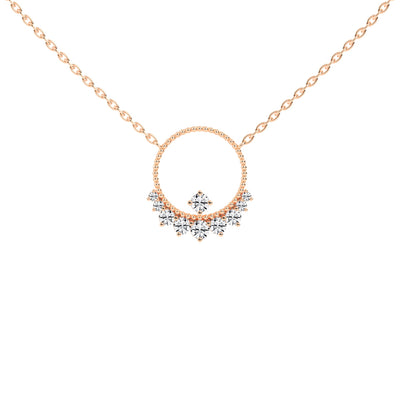 Ursina 1.5Ct Open Circle Round Cut Fancy Lab Diamond Pendant