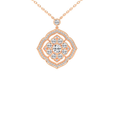 Juno 4.5Ct Vintage Shield Grace Fancy Lab Diamond Pendant