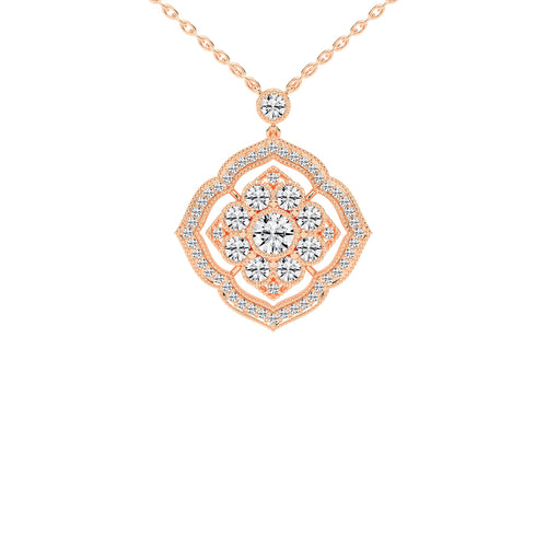 Juno 4.5Ct Vintage Shield Grace Fancy Lab Diamond Pendant
