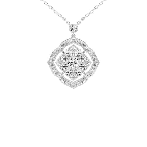 Juno 4.5Ct Vintage Shield Grace Fancy Lab Diamond Pendant