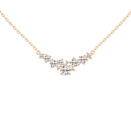 Aureole 3Ct Round Cut Fancy Lab Diamond Pendant