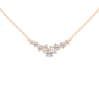 Aureole 3Ct Round Cut Fancy Lab Diamond Pendant