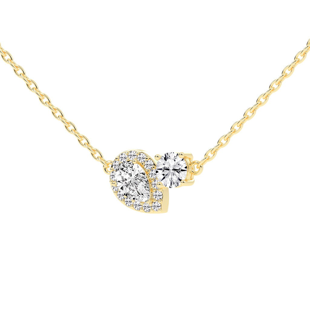 Zelda Friendly Style Round Cut Fancy Lab Diamond Pendant