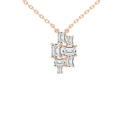 Xena 375Ct Baguette Emerald Cut Fancy Lab Diamond Pendant
