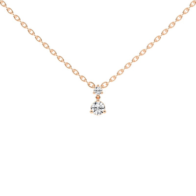Hesperia Three Prong Round Cut Fancy Lab Diamond Pendant