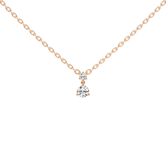 Hesperia Three Prong Round Cut Fancy Lab Diamond Pendant