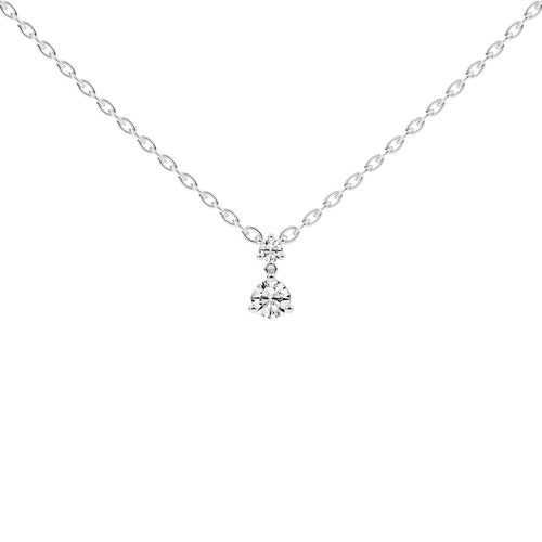 Hesperia Three Prong Round Cut Fancy Lab Diamond Pendant