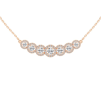 Vita 5.75Ct Halo Style Round Cut Fancy Lab Diamond Pendant